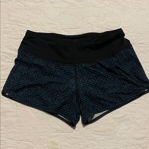 Lululemon Athletica Black and Blue Athletic Shorts